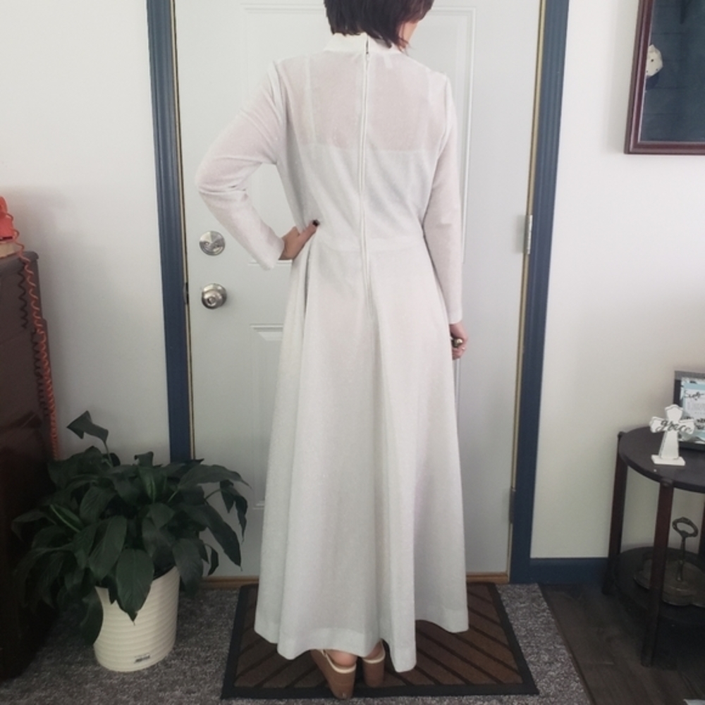 Vintage 60s/70s Miss‎ Rubette Silver Evening Dress - Picture 3 of 4